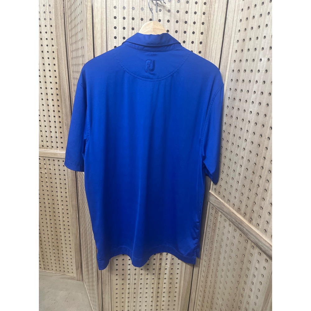 FootJoy ProDry Mens Blue Short Sleeve Golf Polo Shirt Wren Hurricanes Size M - Picture 4 of 4